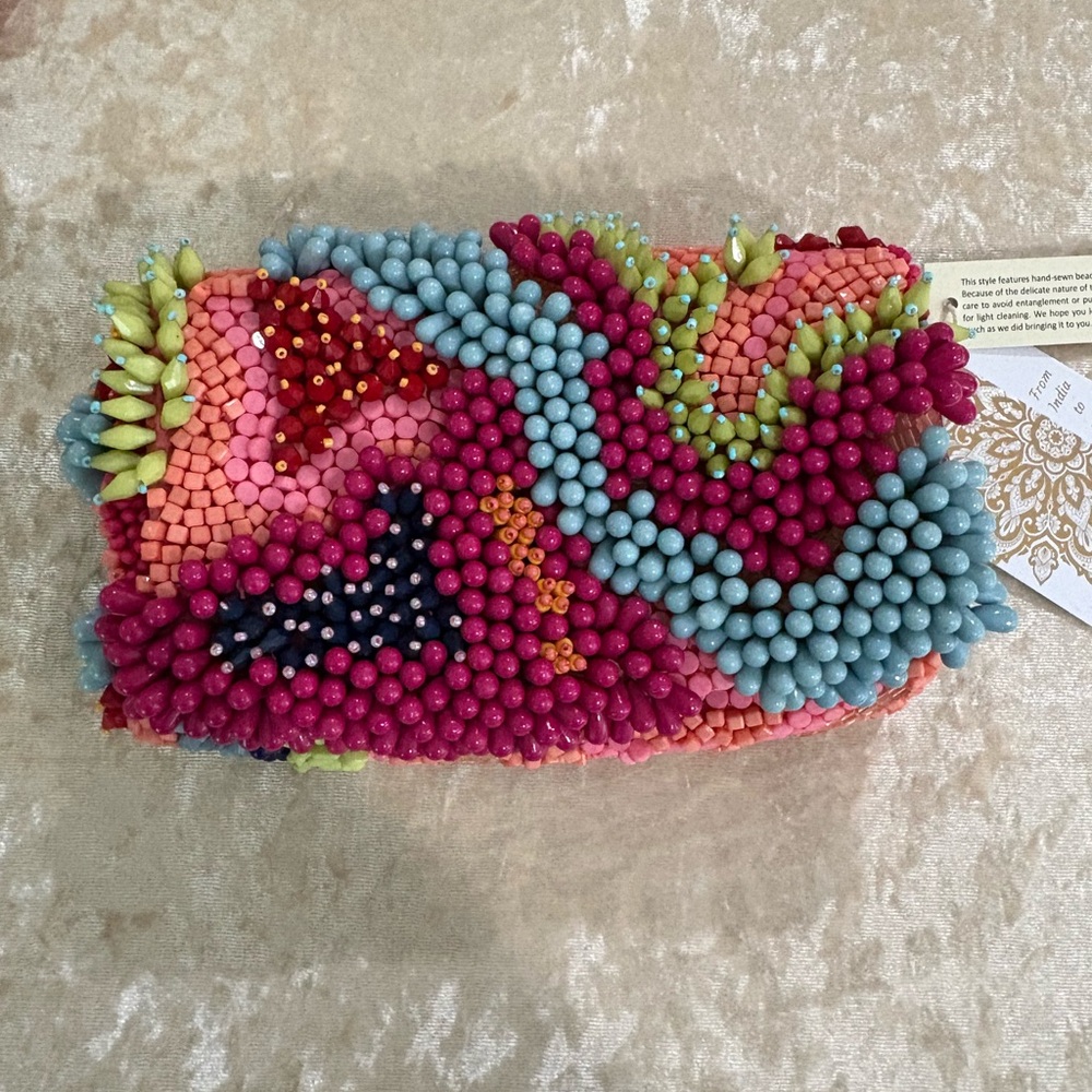 Colorful Beaded Women's Clutch